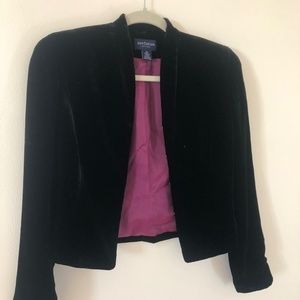 Black velvet blazer